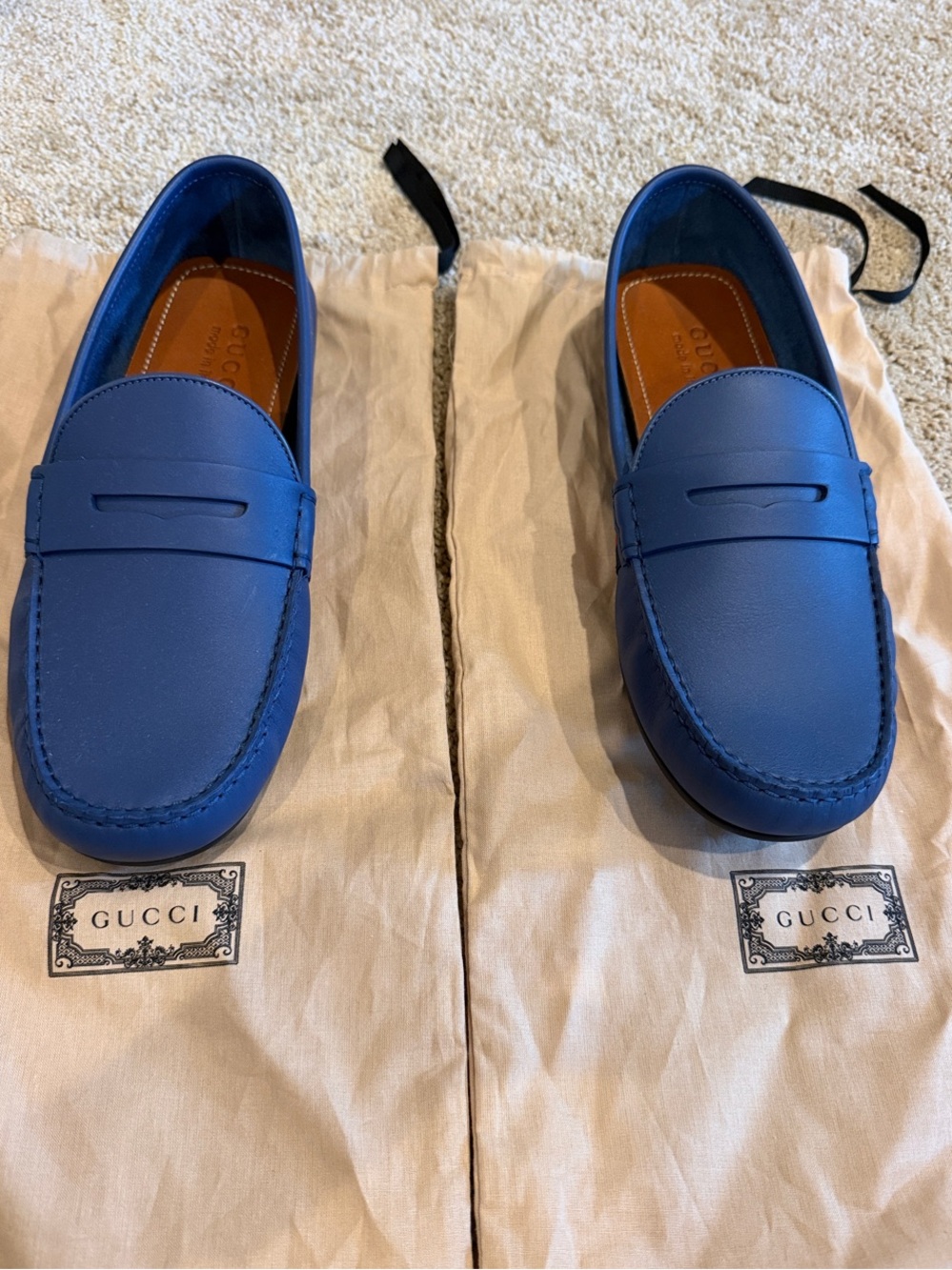 🔥Gucci Men’s Royal Blue Loafers 9 1/2 Gucci Size🔥
